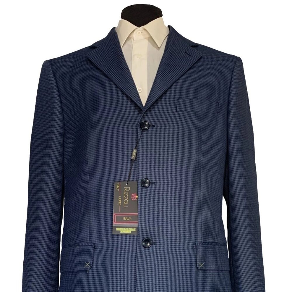 Rizzoli Italian Sports Jacket - Super 140S Wool Touch - 42L, 44L